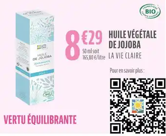 La Vie Claire La vie claire huile végétale de jojoba offre