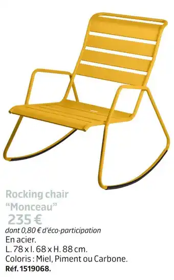 Jardiland Rocking chair “monceau” offre