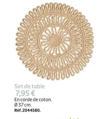 Jardiland Set de table offre
