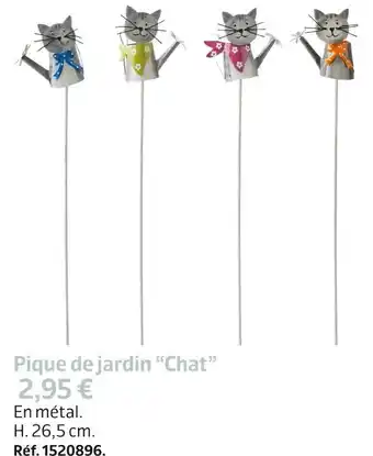 Jardiland Pique de jardin “chat” offre
