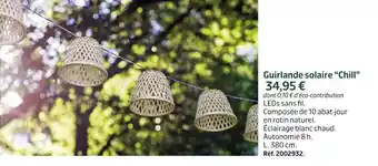 Jardiland Guirlande solaire “chill” offre