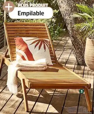 Jardiland Bain de soleil bois offre