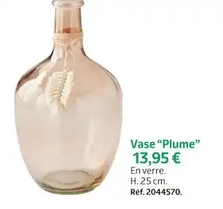 Jardiland Vase “plume” offre