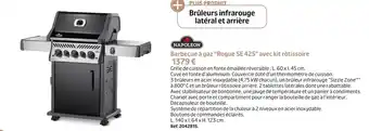 Jardiland Napoleon barbecue à gaz “rogue se 425” avec kit rôtissoire offre