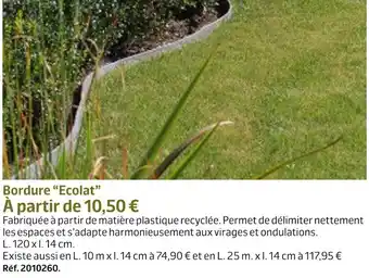 Jardiland Bordure ecolat offre