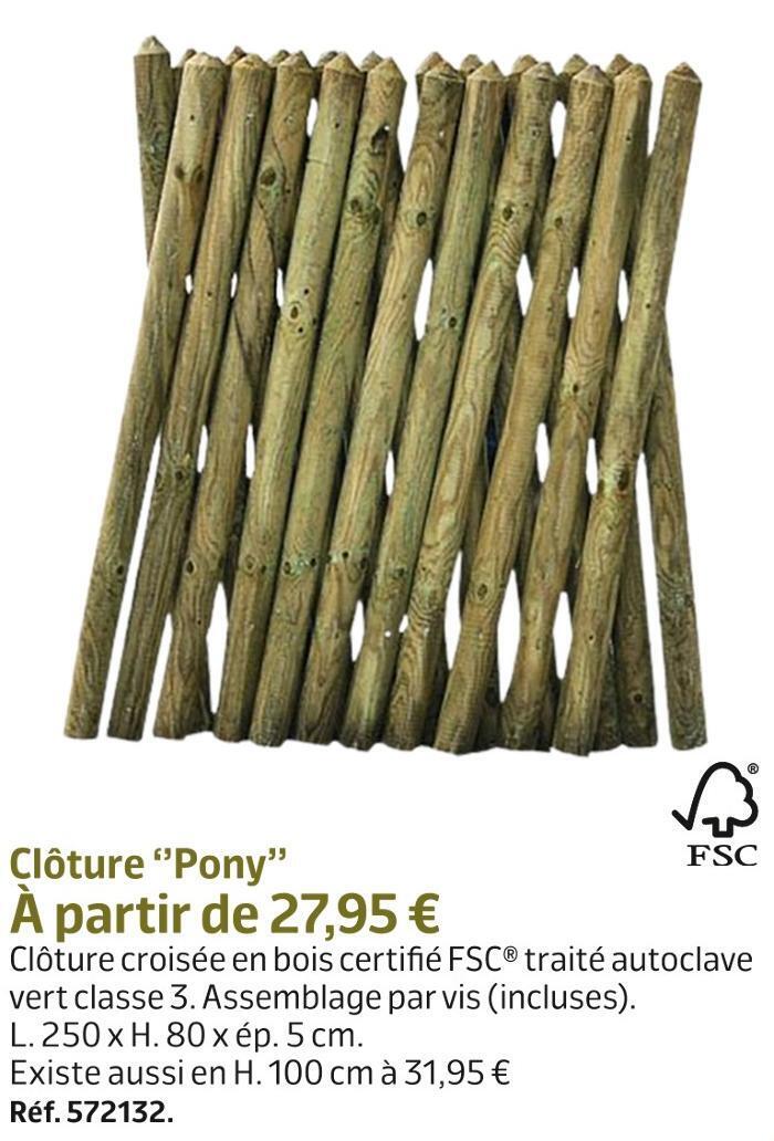 Promo Clôture pony chez Jardiland