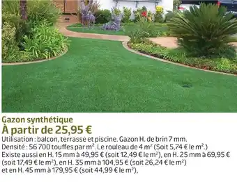 Jardiland Gazon synthétique offre