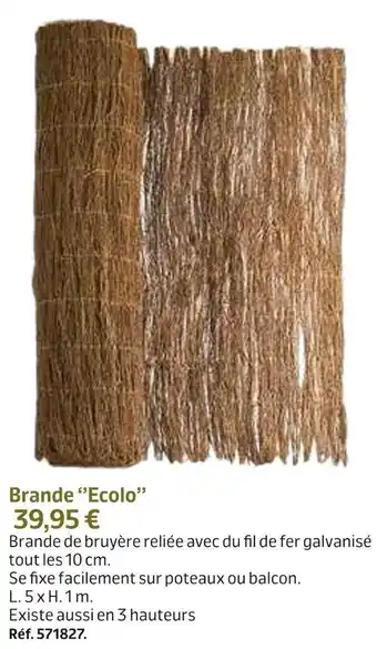 Jardiland Brande ‘’ecolo’’ offre
