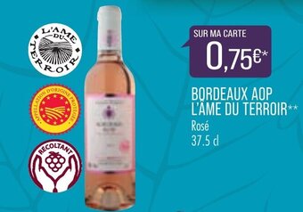 Match Bordeaux aop l'ame du terroir offre