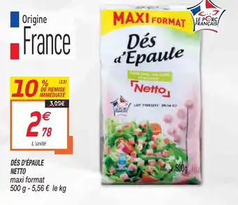 Netto Dés d'épaule netto offre