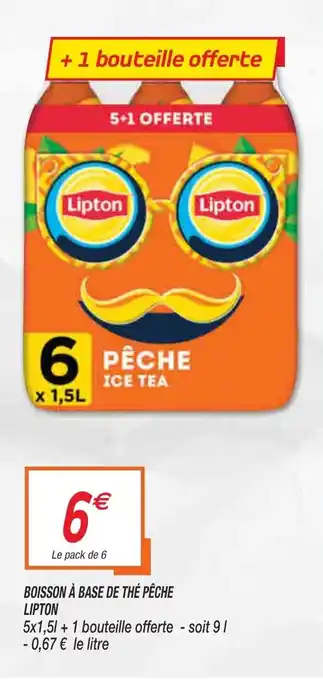 Netto Boisson a base de thé pêche lipton offre