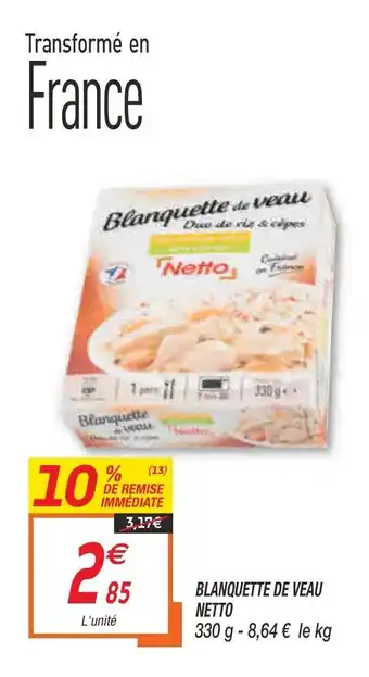 Blanquette de veau netto