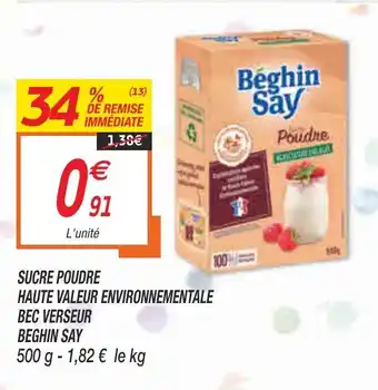 Netto Sucre poudre haute valeur environnementale bec verseur beghin say offre