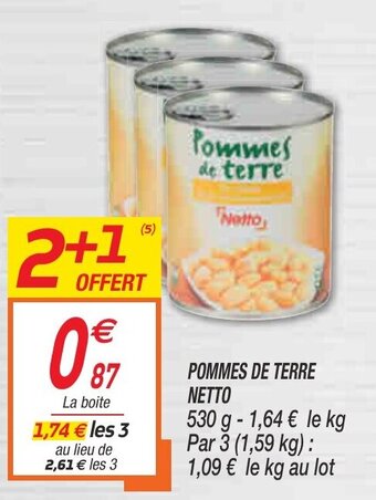 Netto Pommes de terre netto offre