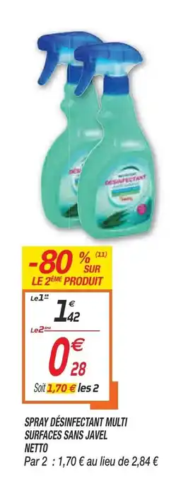 Spray désinfectant multi surfaces sans javel netto