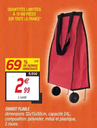 Netto Chariot pliable offre