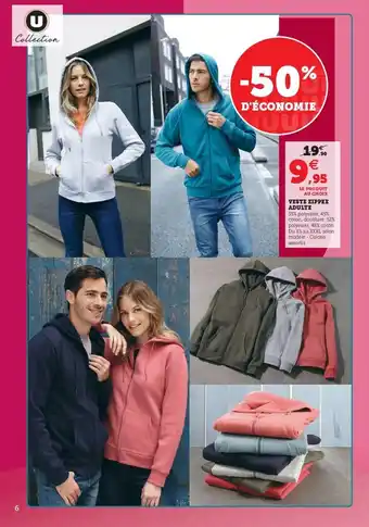 Veste zippee adulte