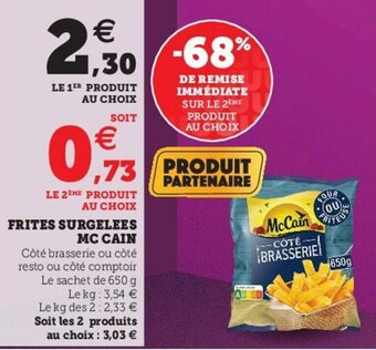 Hyper U Frites surgelees mc cain offre