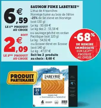 Hyper U Saumon fume labeyrie offre