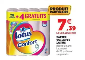 Hyper U Papier toilette lotus offre