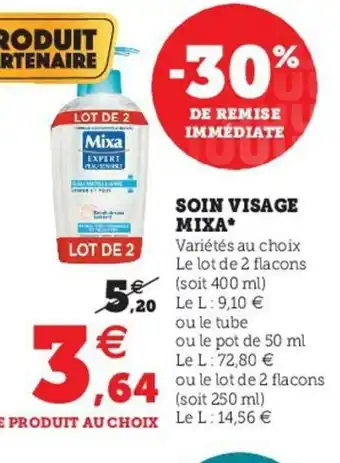 Hyper U Soin Visage Mixa offre