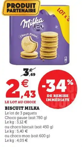 Hyper U Biscuit Milka offre