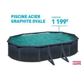 Piscine Acier Graphite Ovale