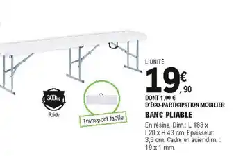E.Leclerc Brico Banc Pliable offre