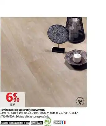 Bricorama Revêtement De Sol Stratifié Dolomite offre