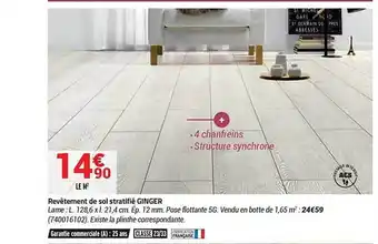 Bricorama Revêtement De Sol Stratifié Ginger offre