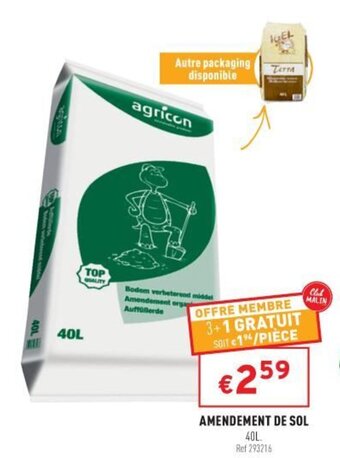 Trafic Amendement de Sol offre