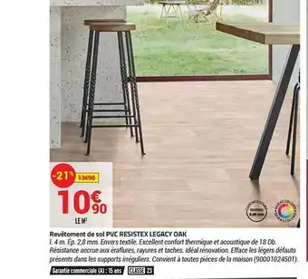 Bricorama Revêtement De Sol Pvc Resistex Legacy Oak offre
