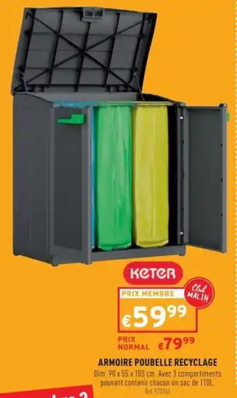 Trafic Armoire Poubelle Recyclage offre