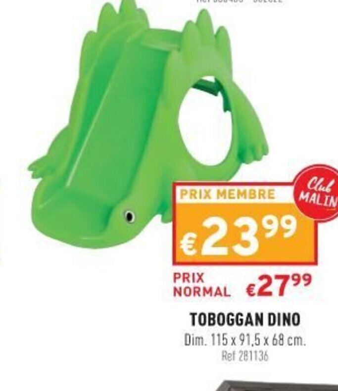 Promo Toboggan Dino chez Trafic