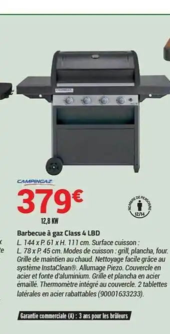 Bricorama Barbecue à Gaz Class 4 Lbd Campingaz offre