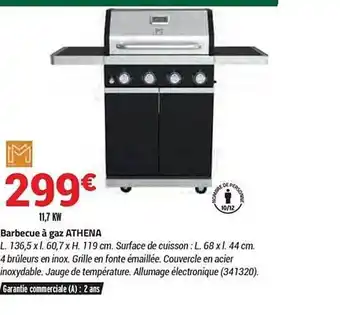 Bricorama Barbecue à Gaz Athena offre