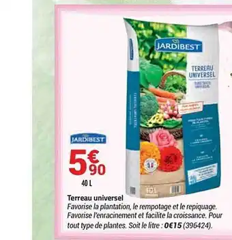 Bricorama Terreau Universel Jardibest offre