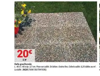 Bricorama Dalle Gravillonnée offre