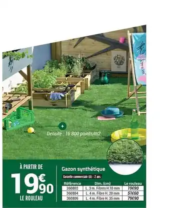 Bricorama Gazon Syntétique offre