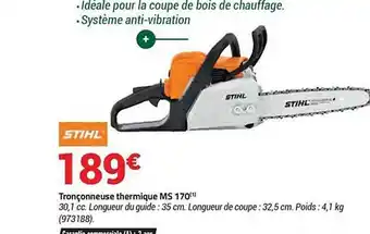 Bricorama Tronçonneuse Thermique Ms 170 Stihl offre