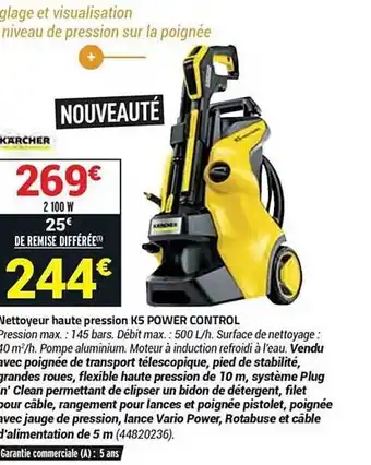 Bricorama Nettoyeur Haute Pression K5 Power Control offre
