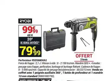 Bricorama Perforateur Rsds680ka2 offre