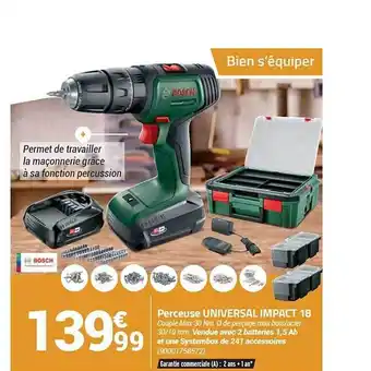 Bricorama Perceuse Universal Impact 18 offre
