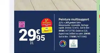 Bricorama Peinture Multisupport offre