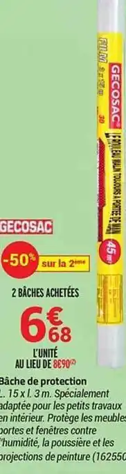 Bricorama Bâche De Protection -50% Sur La 2ème offre