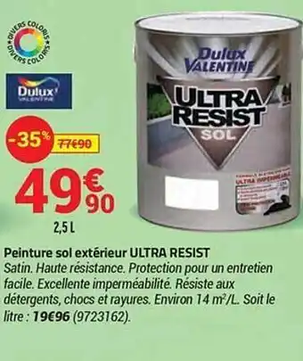 Bricorama Peinture Sol Extérieur Ultra Resist Dulux offre