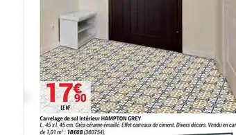 Bricorama Carrelage De Sol Intérieur Hampton Grey offre