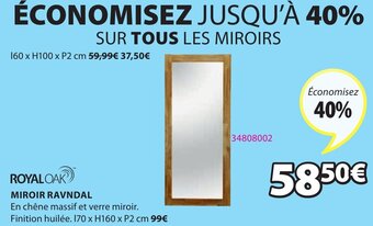 JYSK Miroir Ravndal offre