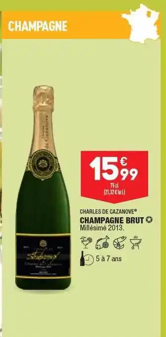 ALDI Charles De Cazanove Champagne Brut Millésimé 2013 offre