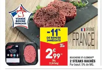 Boucherie St-clément 2 Steaks Hachés